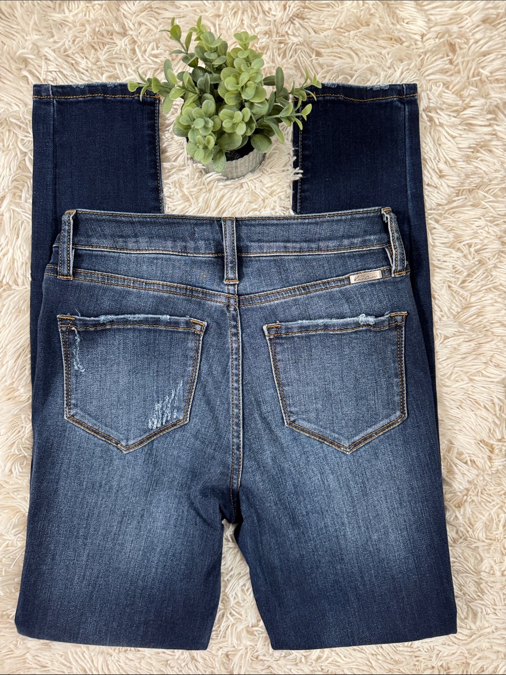 KanCan High-Rise Button-Fly Skinny Jeans 💗 Dark Blue - Picture 5 of 13